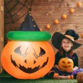 4 Feet Halloween Inflatable LED Pumpkin with Witch Hat - Gallery View 1 of 12