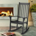 Indoor Outdoor Wooden High Back Rocking Chair