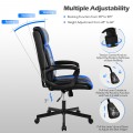 Swivel PU Leather Office Gaming Chair with Padded Armrest - Gallery View 35 of 36