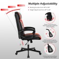 Swivel PU Leather Office Gaming Chair with Padded Armrest - Gallery View 23 of 36