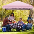 10 x 10 Feet Pop Up Tent Slant Leg Canopy with Roll-up Side Wall - Gallery View 26 of 60