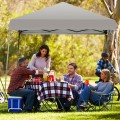 10 x 10 Feet Pop Up Tent Slant Leg Canopy with Roll-up Side Wall - Gallery View 13 of 60