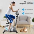 Magnetic Exercise Bike Upright Cycling Bike with LCD Monitor and Pulse Sensor - Gallery View 2 of 12