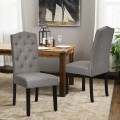 Set of 2 Modern Tufted Dining Chairs with Padded Seat - Gallery View 1 of 36