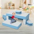 8-Piece 4-in-1 Kids Climb and Crawl Foam Playset - Gallery View 1 of 23