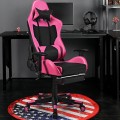 PU Leather Gaming Chair with USB Massage Lumbar Pillow and Footrest - Gallery View 18 of 44