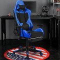 PU Leather Gaming Chair with USB Massage Lumbar Pillow and Footrest - Gallery View 1 of 44