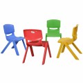 4-pack Colorful Stackable Plastic Children Chairs - Gallery View 6 of 6