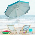 6.5 Feet Beach Umbrella with Sun Shade and Carry Bag without Weight Base - Gallery View 1 of 34