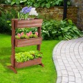 3-Tier Raised Garden Bed with Detachable Ladder and Adjustable Shelf - Gallery View 7 of 11