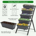 4 Feet Vertical Raised Garden Bed with 5 Tiers for Patio Balcony