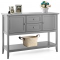 Wooden Sideboard Buffet Console Table with Drawers and Storage