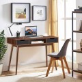 Stylish Computer Desk Workstation with 2 Drawers and Solid Wood Legs