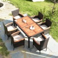 7 Pieces Garden Dining Patio Rattan Set with Cushions - Gallery View 2 of 12