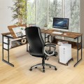L-Shaped Computer Desk with Tiltable Tabletop - Gallery View 18 of 48