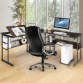 L-Shaped Computer Desk with Tiltable Tabletop - Gallery View 6 of 48