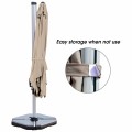 10 Feet 360° Tilt Aluminum Square Patio Umbrella without Weight Base - Gallery View 45 of 80