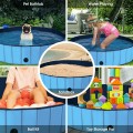 63" Foldable Leakproof Dog Pet Pool Bathing Tub Kiddie Pool for Dogs Cats and Kids - Gallery View 7 of 24