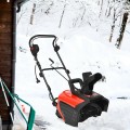 Electric Snow Thrower with Chute Rotation and 2 Transport Wheels - Gallery View 1 of 22