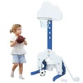 3-in-1 Kids Adjustable Basketball Hoop Set with Balls
