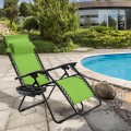 Outdoor Folding Zero Gravity Reclining Lounge Chair with Utility Tray - Gallery View 55 of 101