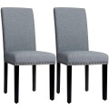 Set of 2 Fabric Upholstered Dining Chairs with Nailhead - Gallery View 27 of 58