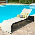Adjustable Patio Rattan Lounge Chair with Cushions - Gallery View 24 of 35