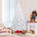 6/7.5/9 Feet White Christmas Tree with Metal Stand - Gallery View 13 of 36