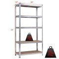72 Inch Storage Rack with 5 Adjustable Shelves for Books Kitchenware - Gallery View 4 of 45
