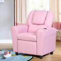 Children's PU Leather Recliner Chair with Front Footrest - Gallery View 25 of 62