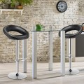 Set of 2 Adjustable Swivel Bar Stools Pub Chairs - Gallery View 14 of 23