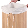 Corner Bamboo Hamper Laundry Basket