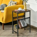 Narrow End Table with Magazine Holder Sling for Small Space - Gallery View 1 of 12