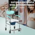 Multifunctional Rolling Commode Chair with Removable Toilet - Gallery View 19 of 23