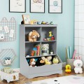 3-Tier Children's Multi-Functional Bookcase Toy Storage Bin Floor Cabinet
