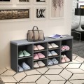 10-Cube Organizer Shoe Storage Bench with Cushion for Entryway - Gallery View 15 of 49