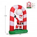 7.5 Feet Inflatable Christmas Lighted Santa Claus - Gallery View 4 of 10