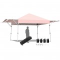 17 x 10 Feet Foldable Pop Up Canopy with Adjustable Dual Awnings - Gallery View 3 of 48