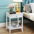 Wooden Bedside Sofa Table with Sliding Drawer - Gallery View 25 of 36