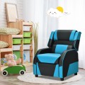Kids Youth PU Leather Gaming Sofa Recliner with Headrest and Footrest - Gallery View 14 of 65