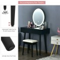 Touch Screen Vanity Makeup Table Stool Set with Lighted Mirror - Gallery View 12 of 36