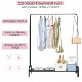 Heavy Duty Clothes Stand Rack with Top Rod and Lower Storage Shelf - Gallery View 5 of 11