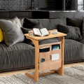 Bamboo Sofa Table End Table Bedside Table with Storage Bag - Gallery View 6 of 10