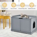 Cat Litter Box Enclosure with Double Doors for Large Cat and Kitty