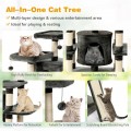 67 Inch Multi-Level Cat Tree with Cozy Perches Kittens Play House