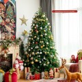 Pre-Lit Snowy Christmas Hinged Tree with Multi-Color Lights - Gallery View 7 of 24