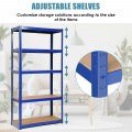 72 Inch Storage Rack with 5 Adjustable Shelves for Books Kitchenware - Gallery View 12 of 45