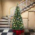 7 Feet Premium Hinged Artificial Christmas Tree with Pine Cones - Gallery View 6 of 12