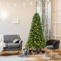 6/7/8 Feet Artificial Christmas Tree with Remote-controlled Color-changing LED Lights - Gallery View 1 of 38
