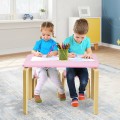 3 Piece Kids Wooden Activity Table and 2 Chairs Set - Gallery View 19 of 24